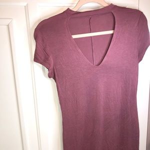 Mauve Bodycon Tshirt Dress from Charlotte Russe